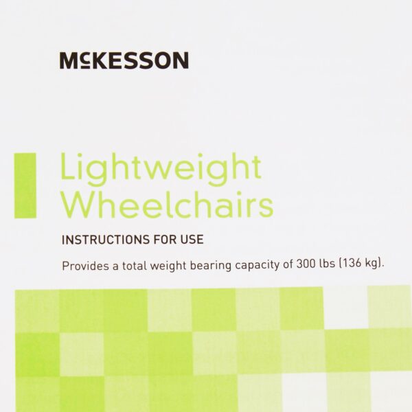 Lightweight Wheelchair McKesson Dual Axle Desk Length Arm Swing-Away Footrest Black Upholstery 18 Inch Seat Width Adult 300 lbs. Weight Capacity