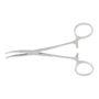 Hemostatic Forceps McKesson Argent™ Kelly 5-1/2 Inch Length OR / Surgical Grade German Stainless Steel NonSterile Locking Finger Ring Handle Curved Serrated Tips