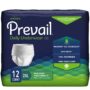 Prevail Daily Underwear Extra Pull On with Tear Away Seams Adult 2X-Large Unisex Disposable Moderate Absorbency - Pack of 12